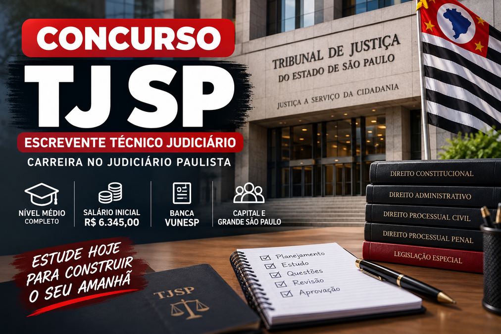 Concurso TJ SP: Escrevente tem salário de R$ 6,3 mil Concurso TJ SP: Escrevente tem salário de R$ 6,3 mil